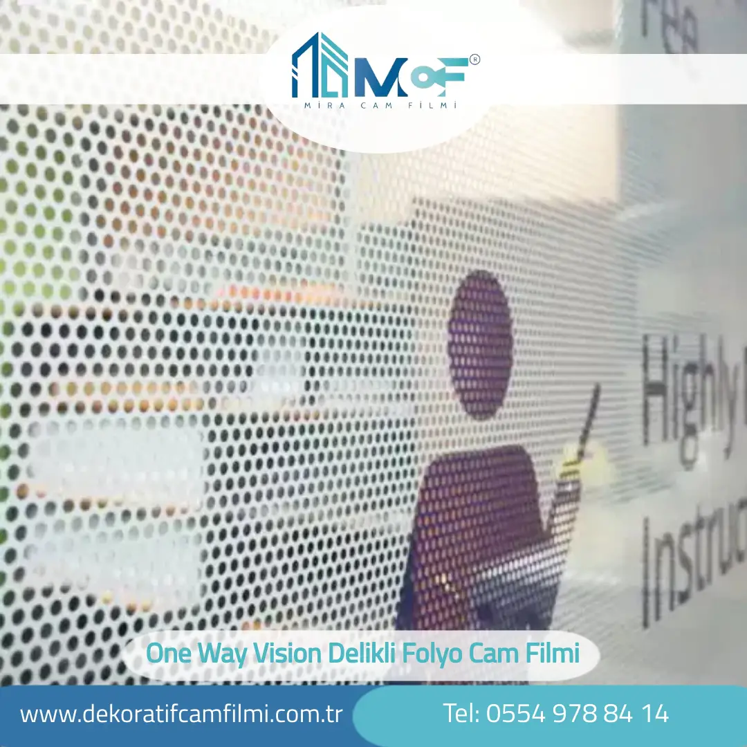 One Way Vision Delikli Folyo Cam Filmi